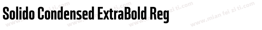 Solido Condensed ExtraBold Regular字体转换